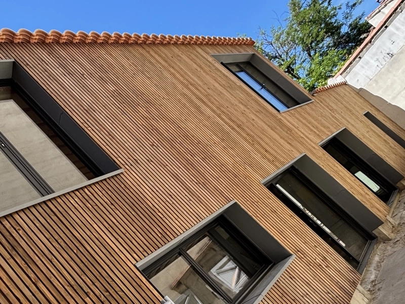 Réalisation d’une maison en ossature bois à Montpellier centre