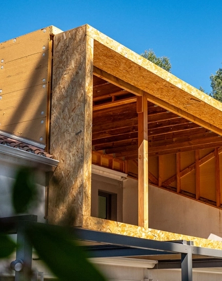Extension ossature bois Castries